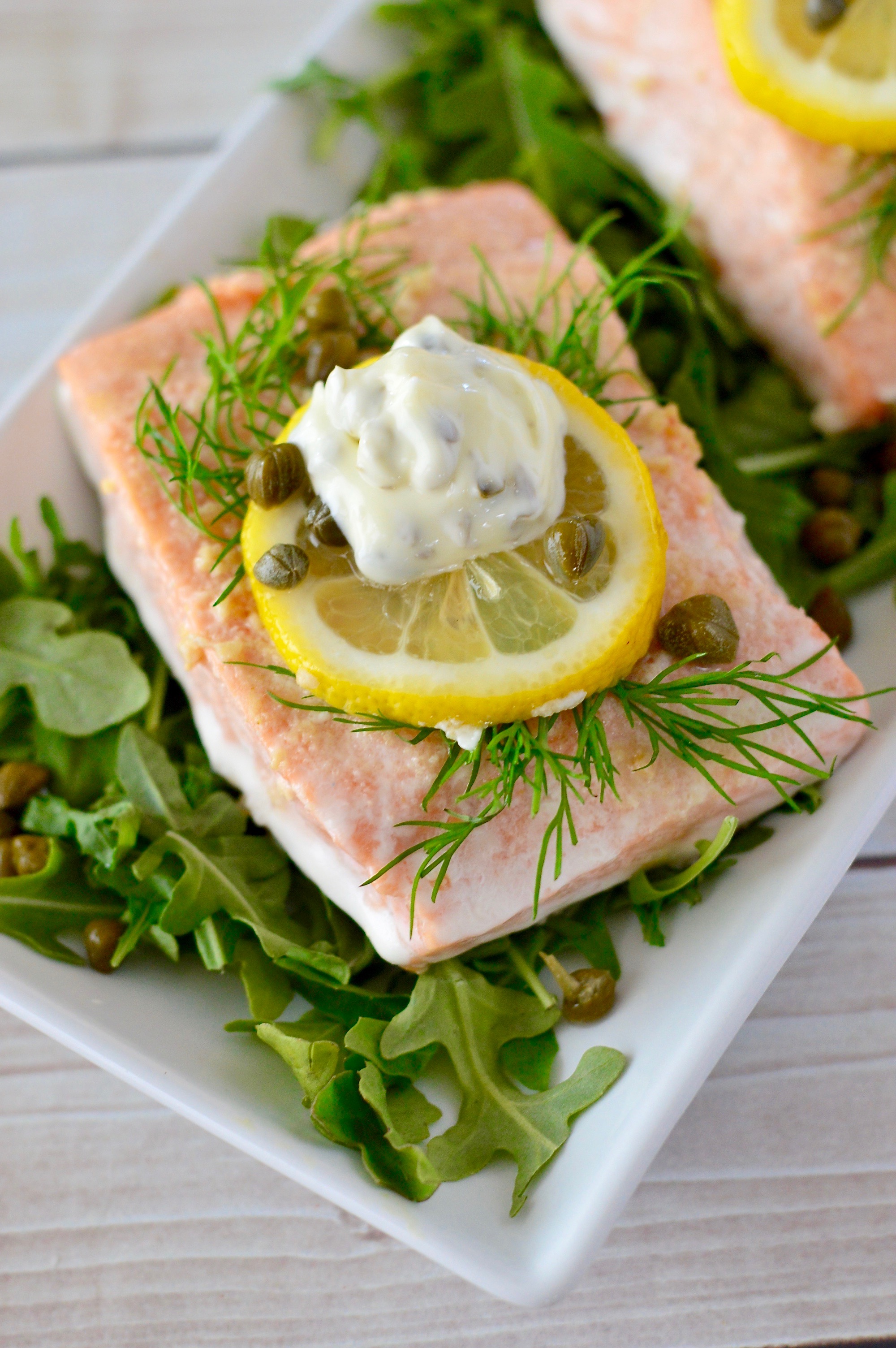 Lemon Dill Baked Salmon With Caper Aioli | Real Food With Dana ~ Dana ...